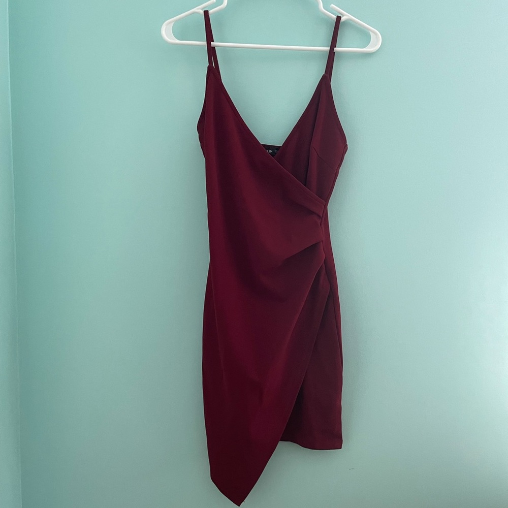 Sexy Red Wine Maroon Mini Dress